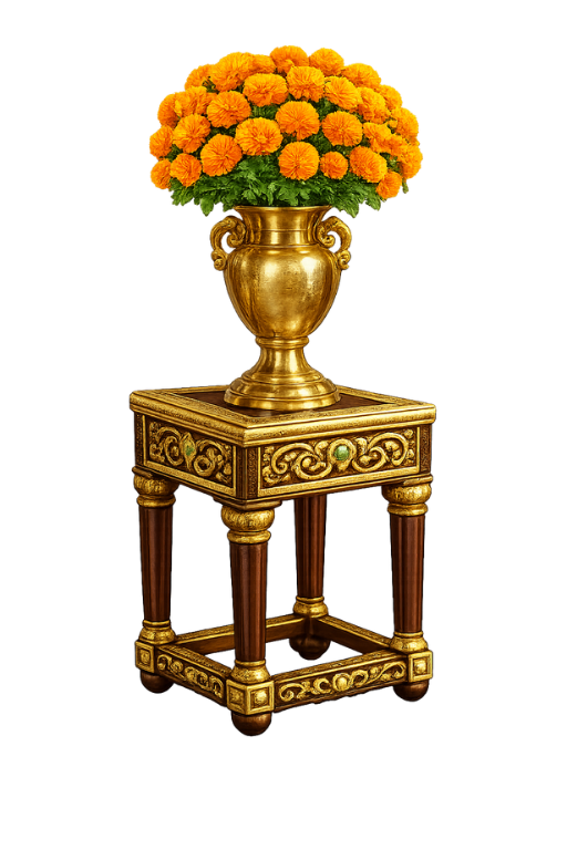 Orange Flower Table